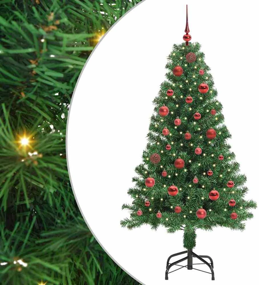 Dirbtinė Kalėdų eglutė Žalia 150 cm PVC ir Plienas ir Plastikas