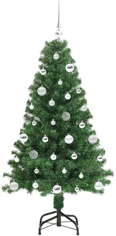 Dirbtinė Kalėdų eglutė Žalia 150 cm PVC ir Plienas ir Plastikas