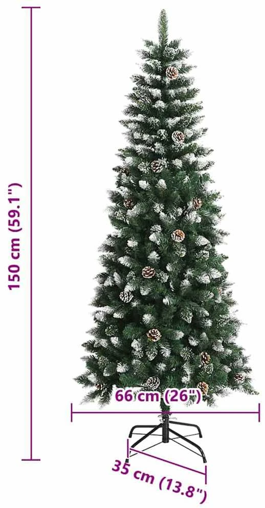 Dirbtinė Kalėdų eglutė Žalia 150 cm PVC, plastikas ir plienas