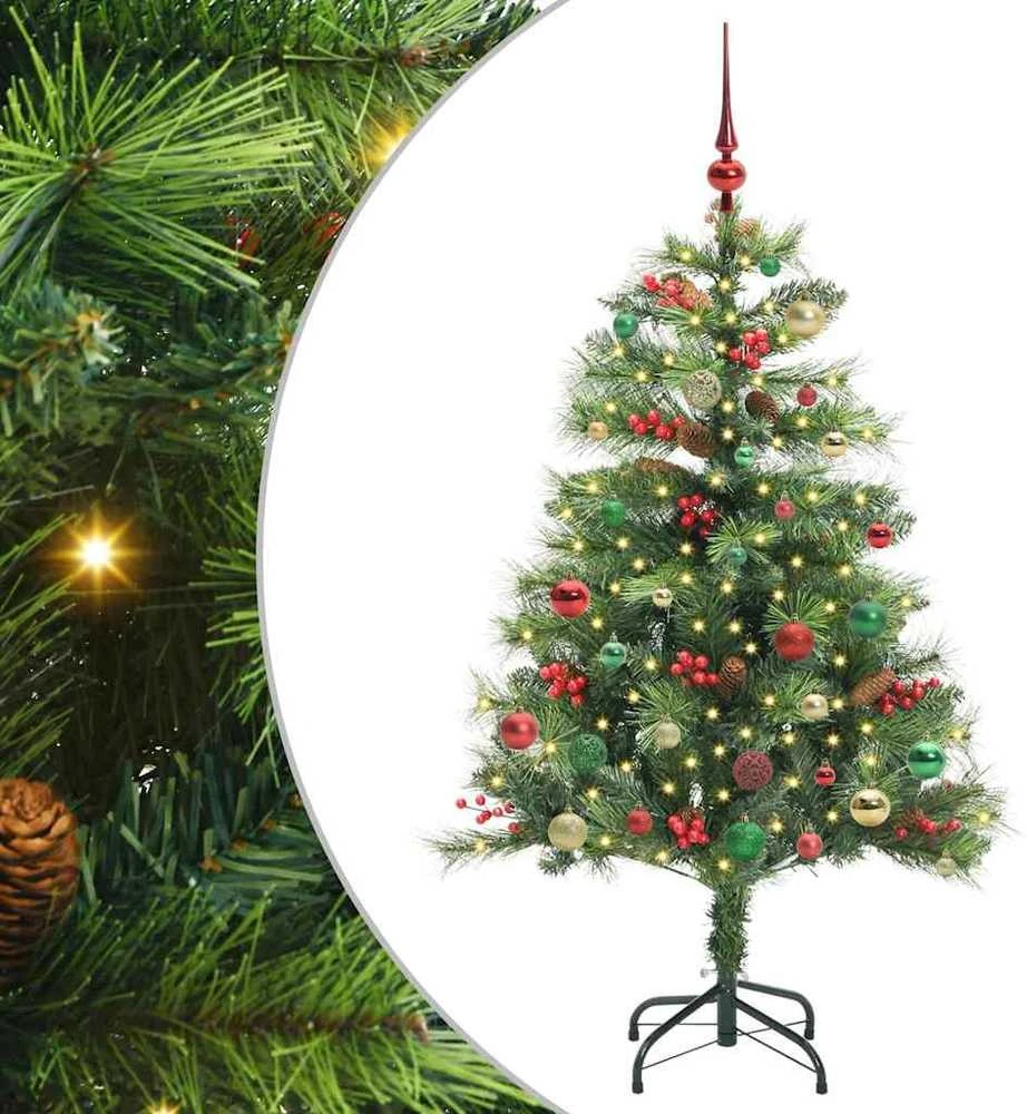 Dirbtinė Kalėdų eglutė 150 LED Šilta balta PVC ir metalas Žalia