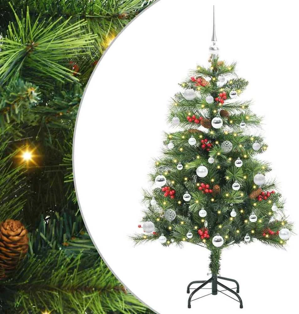 Dirbtinė Kalėdų eglutė 150 LED Šilta balta PVC ir metalas Žalia
