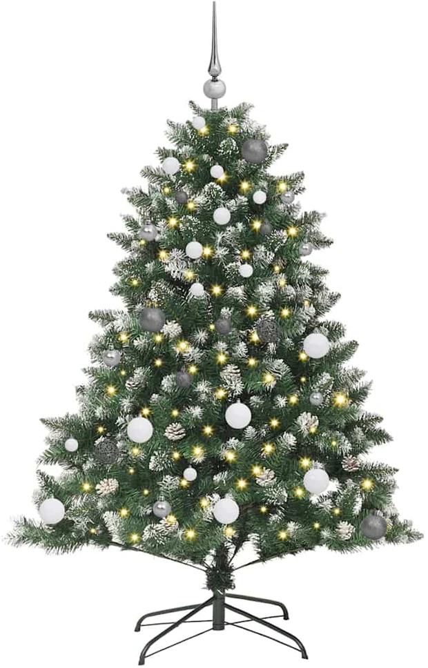 Dirbtinė Kalėdų eglutė Žalia 150 cm PVC, plastikas ir plienas