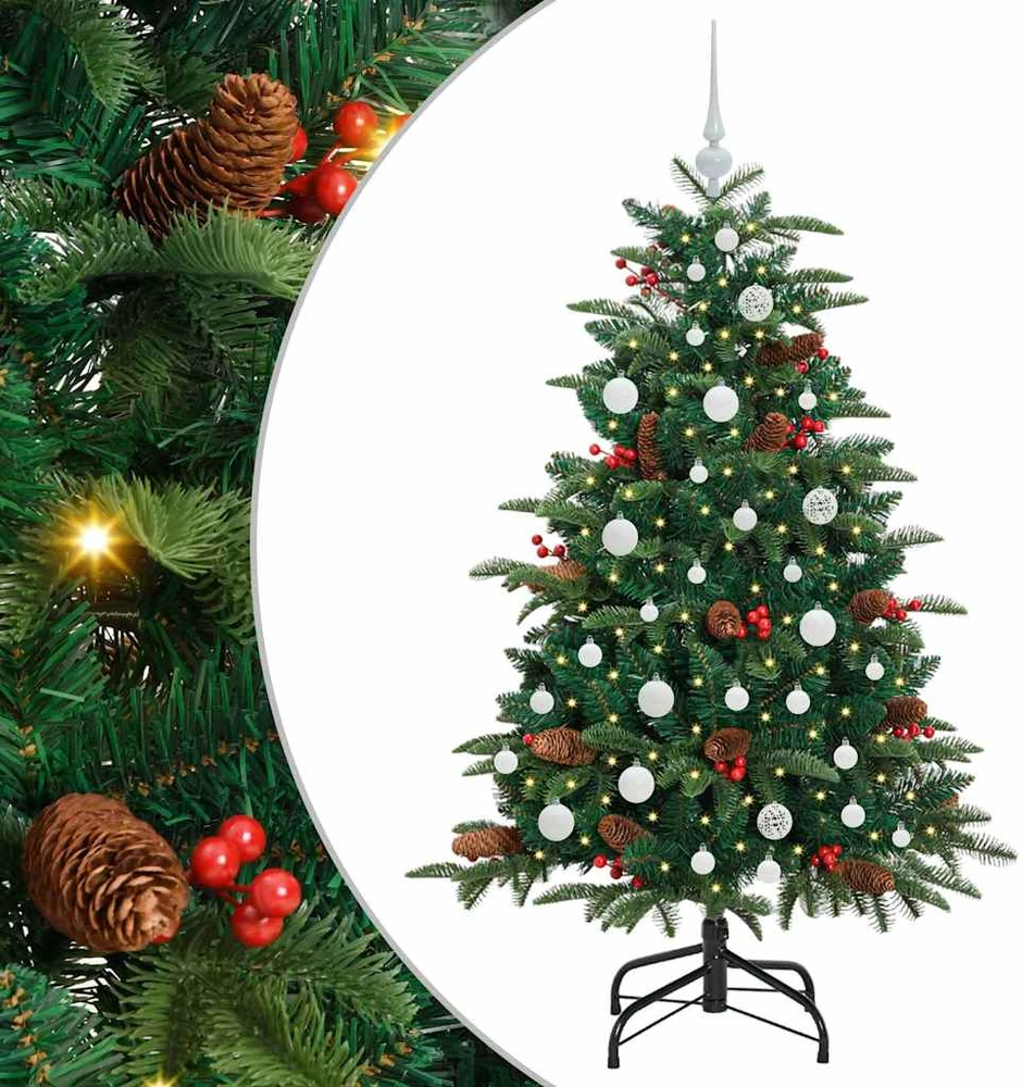 Dirbtinė Kalėdų eglutė Žalia 150 cm PVC ir Metalas ir Plastikas