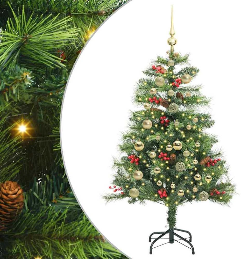 Dirbtinė Kalėdų eglutė 150 LED Šilta balta PVC ir metalas Žalia