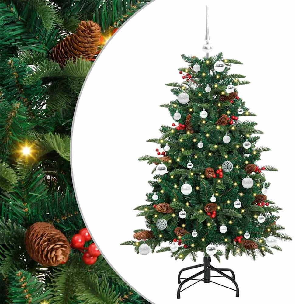 Dirbtinė Kalėdų eglutė Žalia 150 cm PVC ir Metalas ir Plastikas