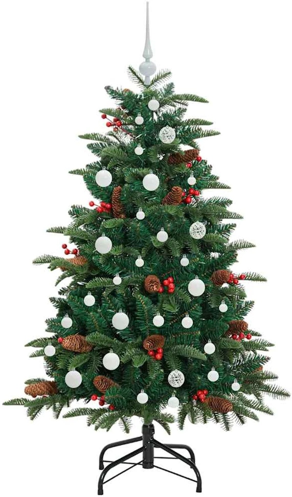 Dirbtinė Kalėdų eglutė Žalia 150 cm PVC ir Metalas ir Plastikas