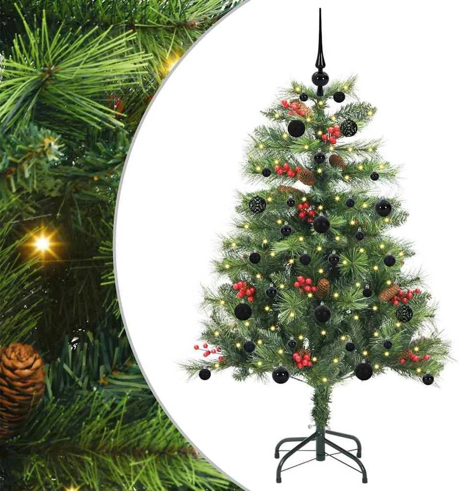 Dirbtinė Kalėdų eglutė 150 LED Šilta balta PVC ir metalas Žalia