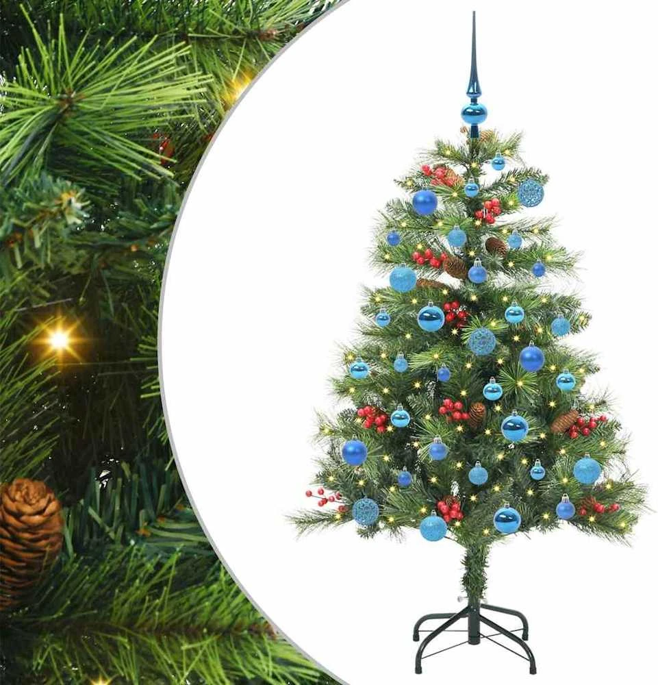 Dirbtinė Kalėdų eglutė 150 LED Šilta balta PVC ir metalas Žalia