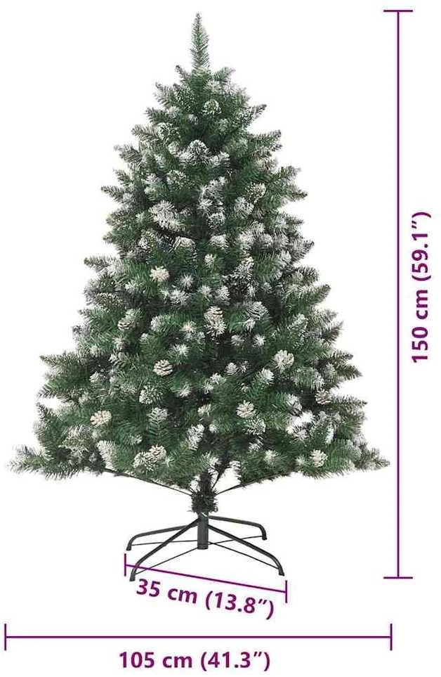 Dirbtinė Kalėdų eglutė Žalia 150 cm PVC, plastikas ir plienas