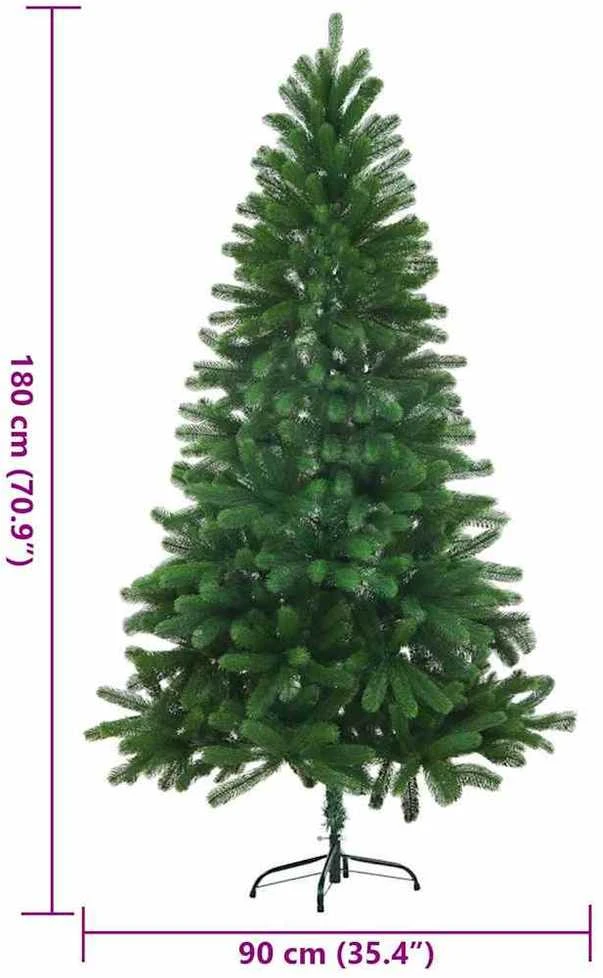 Kalėdų eglutė su 300 LED s stovu Žalia 180 cm PE