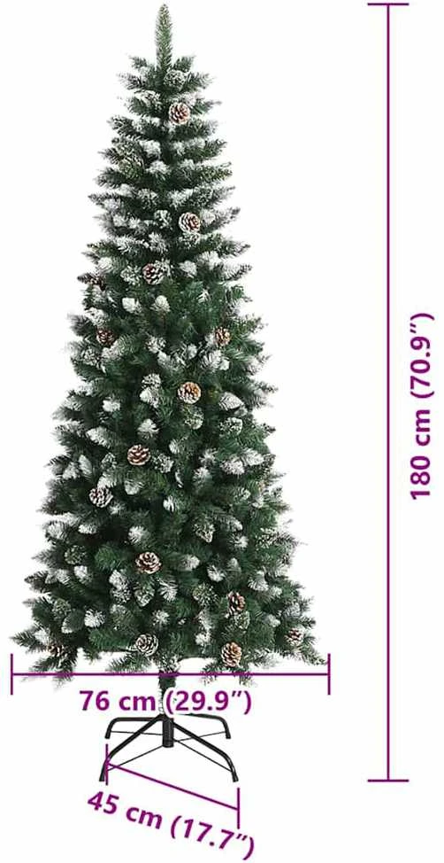 Dirbtinė Kalėdų eglutė Žalia 180 cm PVC, plastikas ir plienas