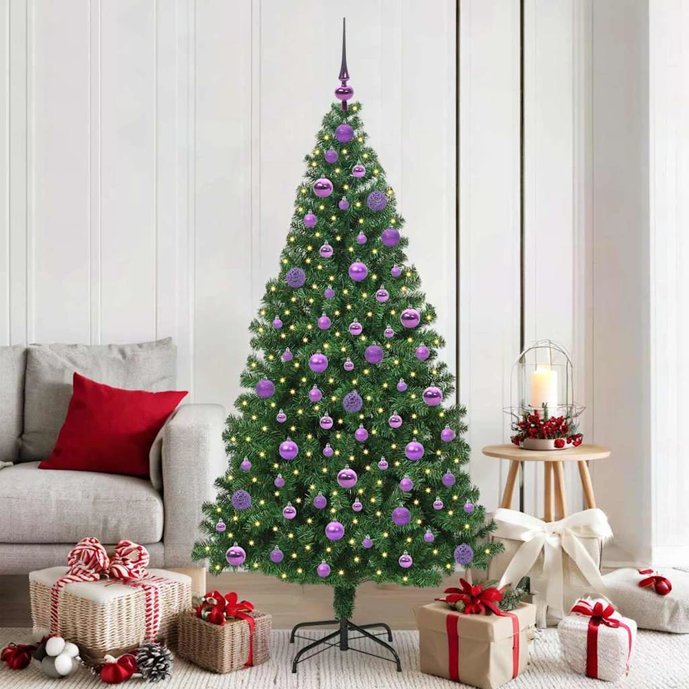Kalėdų eglutė su LED lemputėmis 180 cm 300 LED Šilta balta
