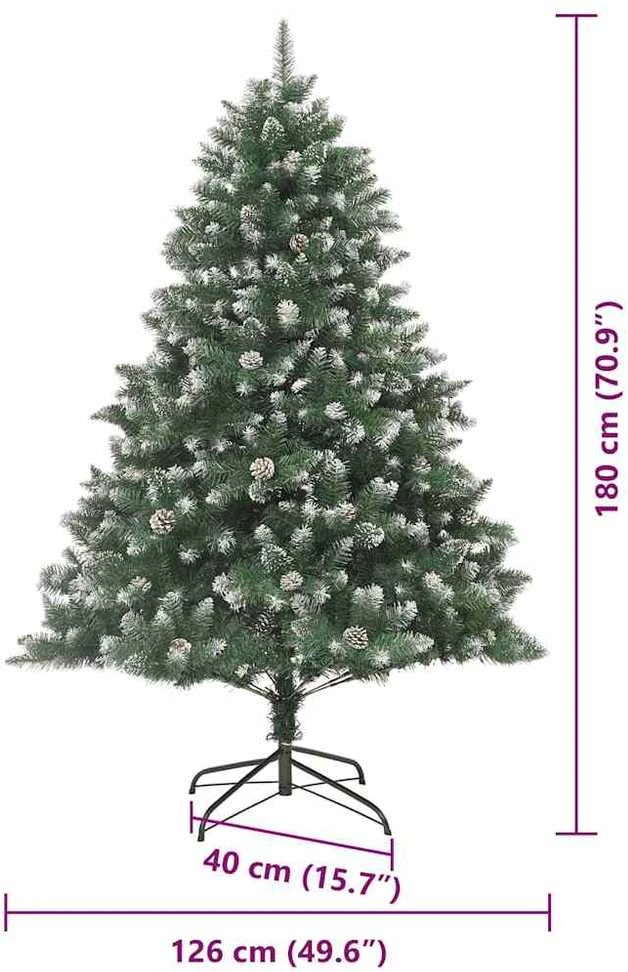 Dirbtinė Kalėdų eglutė Žalia 180 cm PVC, plastikas ir plienas