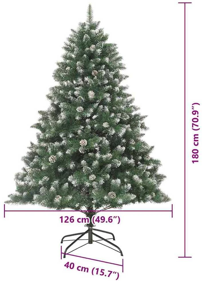 Dirbtinė Kalėdų eglutė Žalia 180 cm PVC, plastikas ir plienas