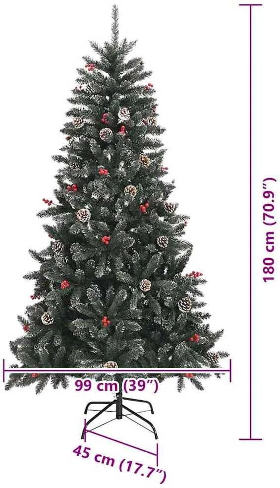 Dirbtinė Kalėdų eglutė Žalia 180 cm PVC, plastikas ir plienas