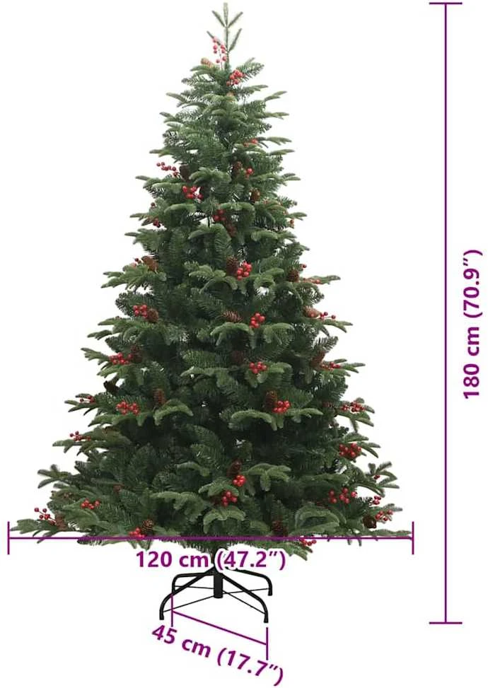 Dirbtinė Kalėdų eglutė Žalia 180 cm PVC ir Metalas ir Plastikas