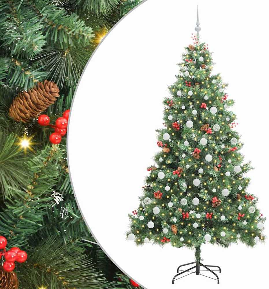 Dirbtinė Kalėdų eglutė 300 LED Šilta balta PVC ir metalas Žalia