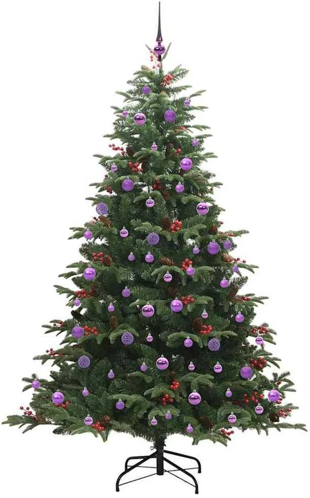 Dirbtinė Kalėdų eglutė Žalia 210 cm PVC ir Metalas ir Plastikas