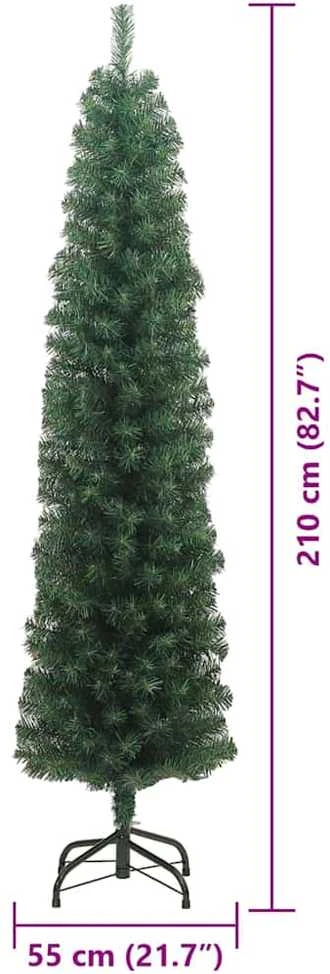 Dirbtinė Kalėdų eglutė Žalia 210 cm PVC, plienas ir plastikas