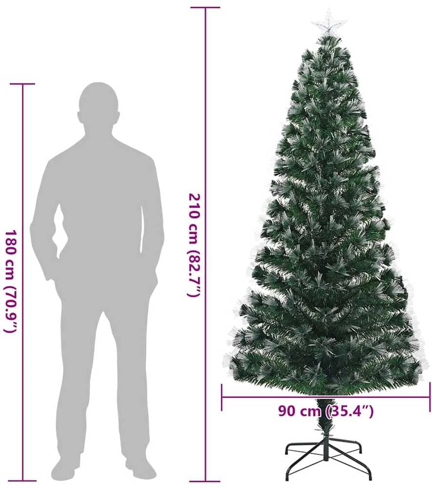 Dirbtinė Kalėdų eglutė Žalia 210 cm PVC