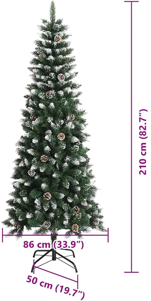 Dirbtinė Kalėdų eglutė Žalia 210 cm PVC, plastikas ir plienas