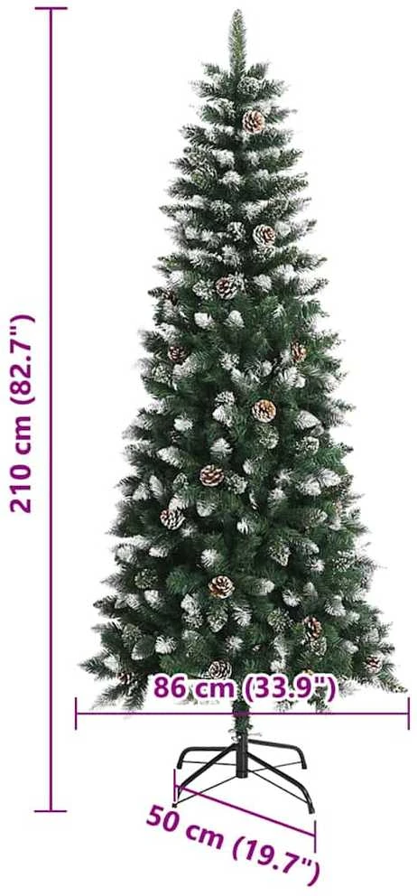 Dirbtinė Kalėdų eglutė Žalia 210 cm PVC, plastikas ir plienas