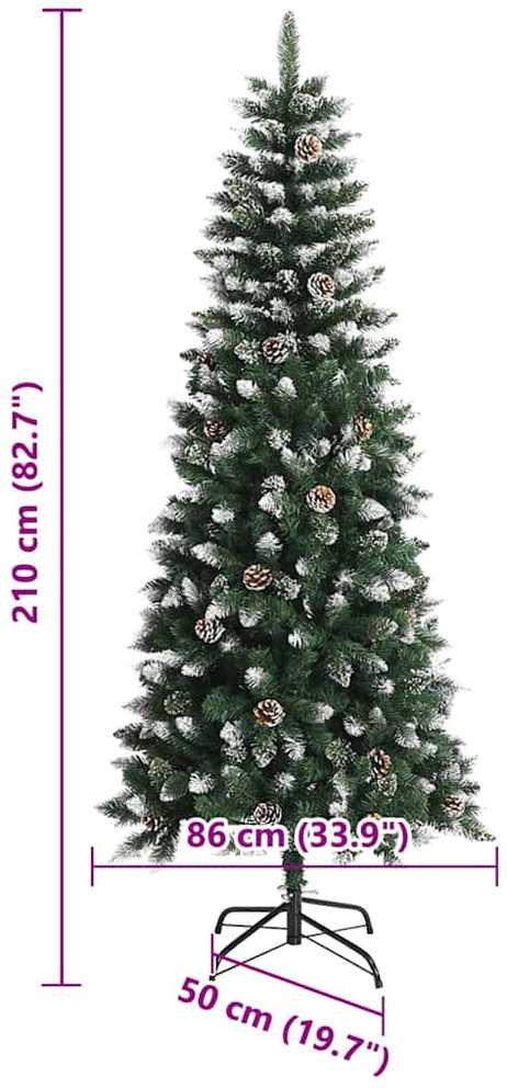 Dirbtinė Kalėdų eglutė Žalia 210 cm PVC, plastikas ir plienas