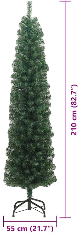 Dirbtinė Kalėdų eglutė Žalia 210 cm PVC, plienas ir plastikas