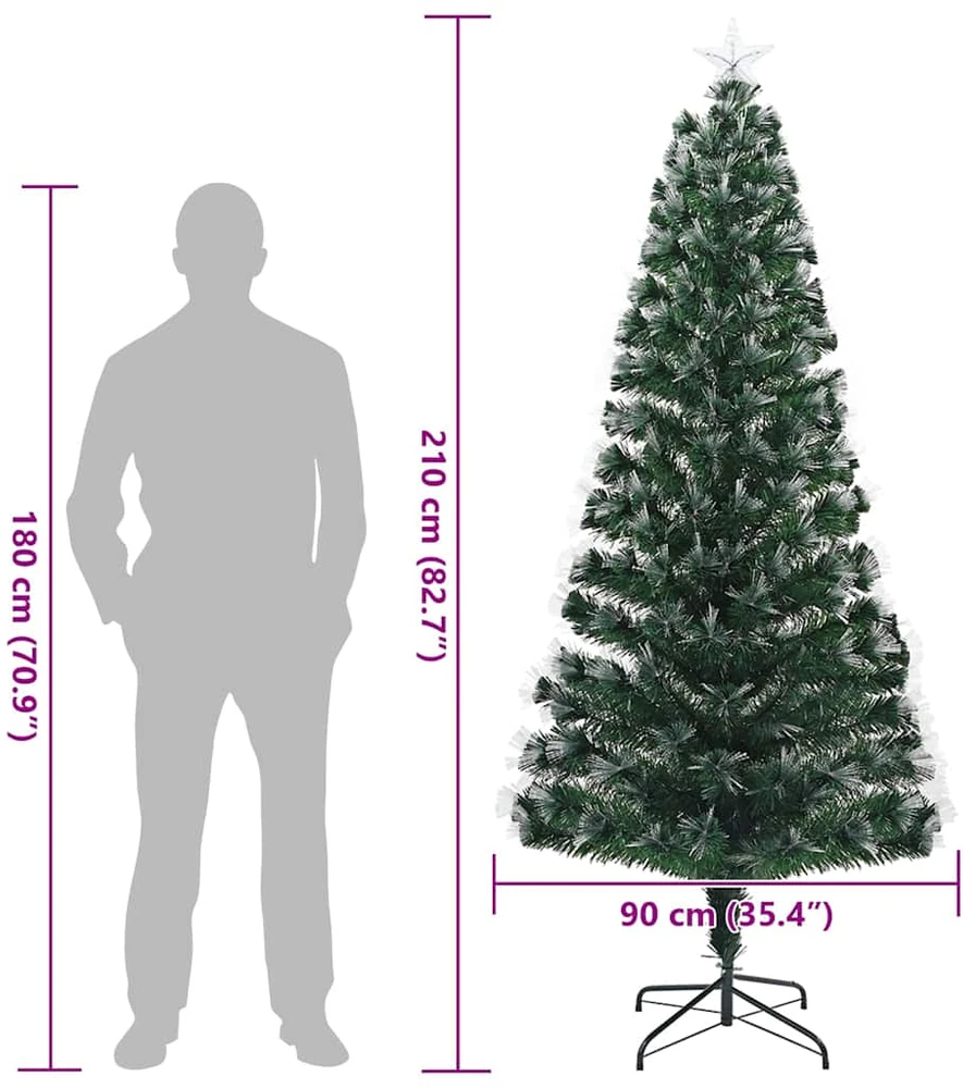 Dirbtinė Kalėdų eglutė Žalia 210 cm PVC