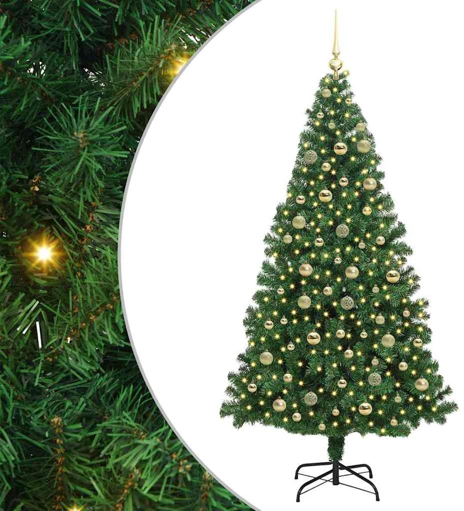 Kalėdų eglutė su LED lemputėmis 210 cm 300 LED Šilta balta