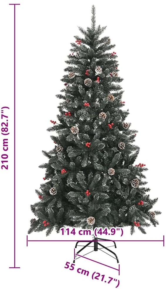 Dirbtinė Kalėdų eglutė Žalia 210 cm PVC, plastikas ir plienas