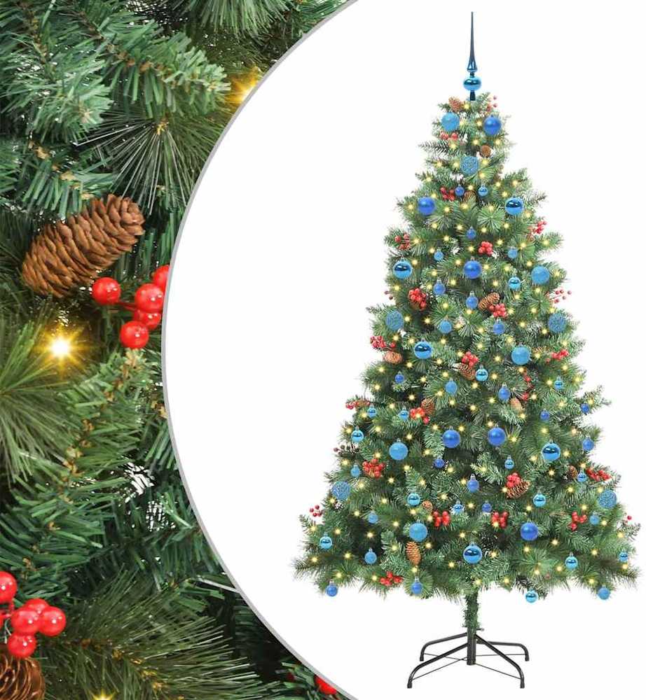 Dirbtinė Kalėdų eglutė 300 LED Šilta balta PVC ir metalas Žalia