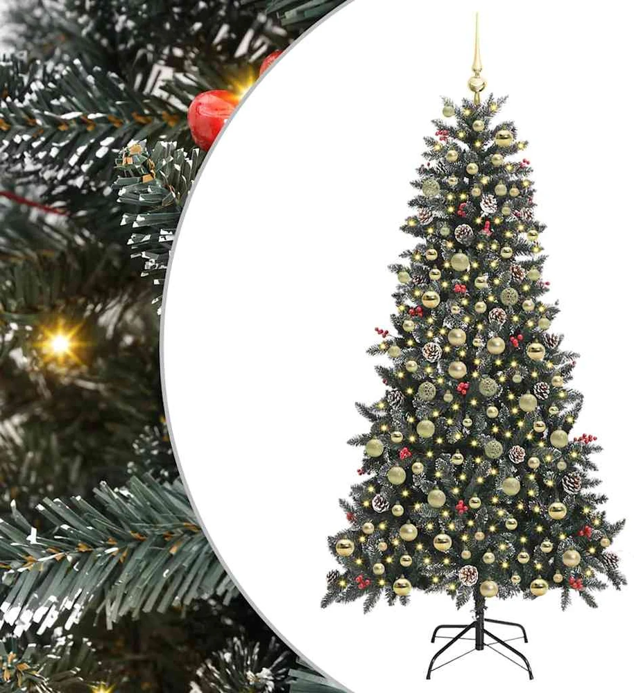 Dirbtinė Kalėdų eglutė Žalia 210 cm PVC ir plastikas