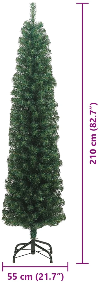 Dirbtinė Kalėdų eglutė Žalia 210 cm PVC, plienas ir plastikas