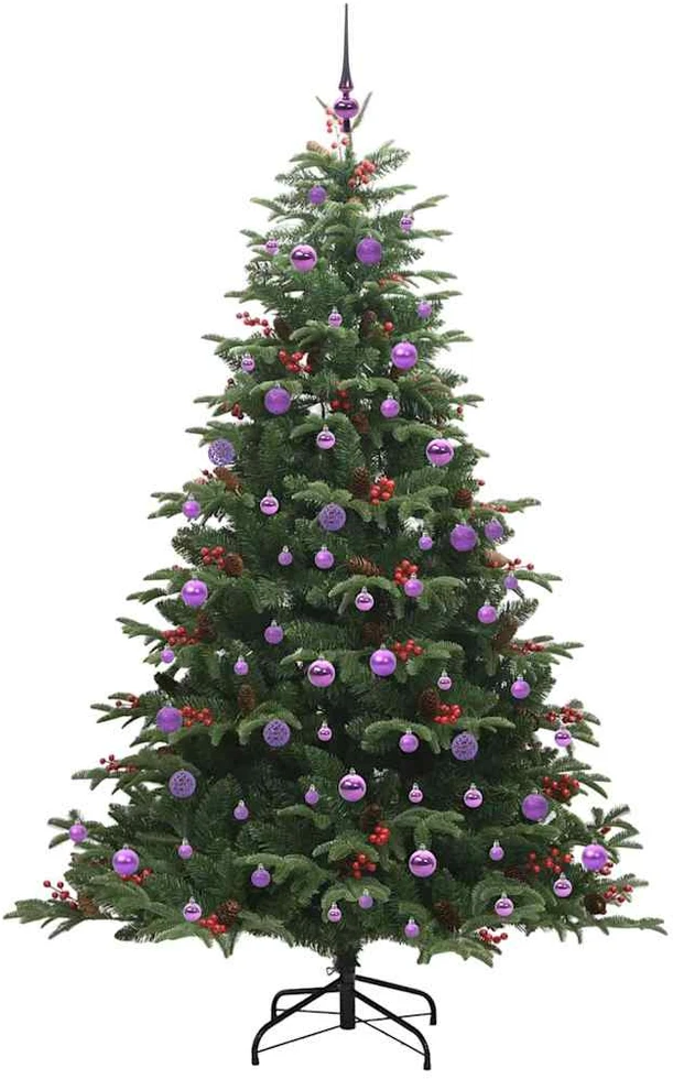 Dirbtinė Kalėdų eglutė Žalia 210 cm PVC ir Metalas ir Plastikas