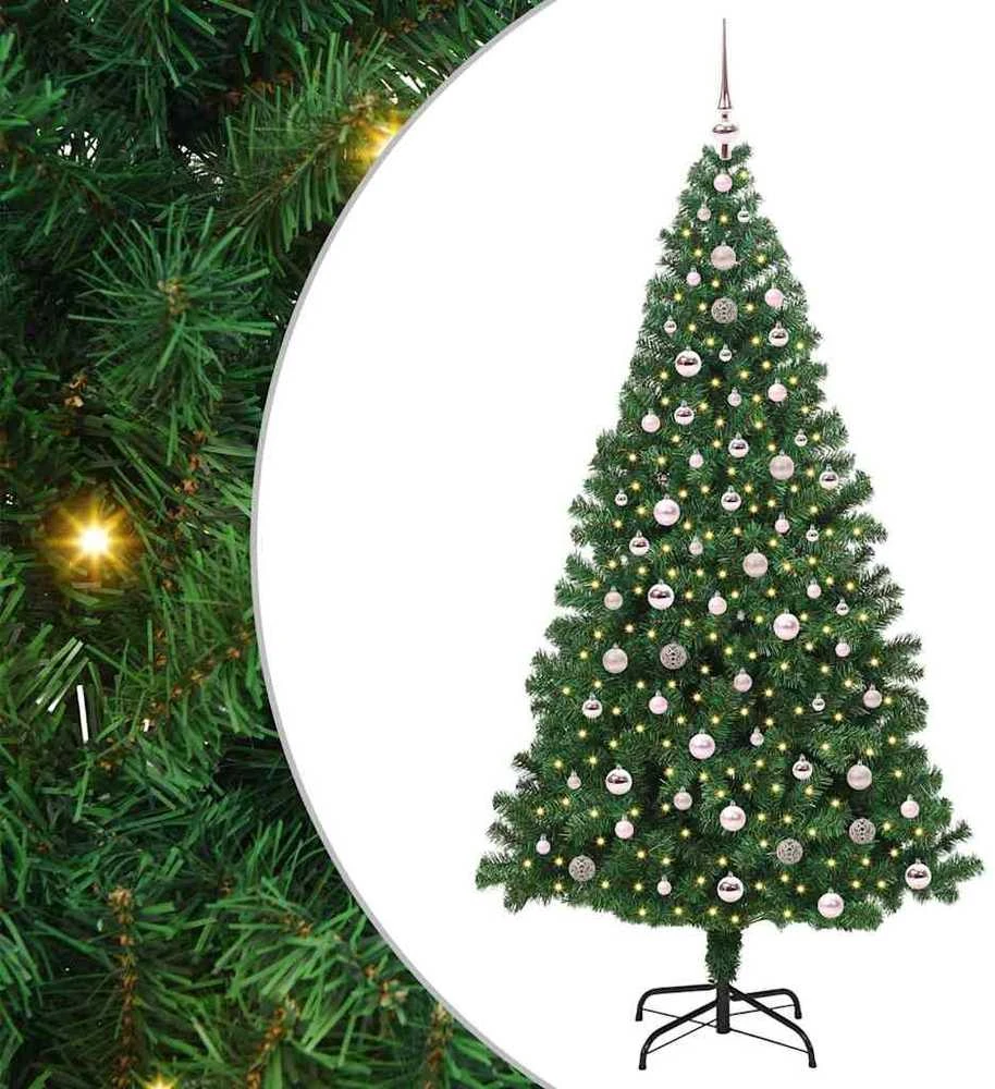Dirbtinė Kalėdų eglutė Žalia 240 cm PVC ir Plienas ir Plastikas