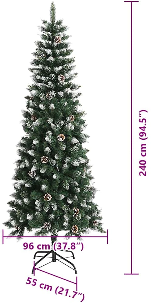 Dirbtinė Kalėdų eglutė Žalia 240 cm PVC, plastikas ir plienas