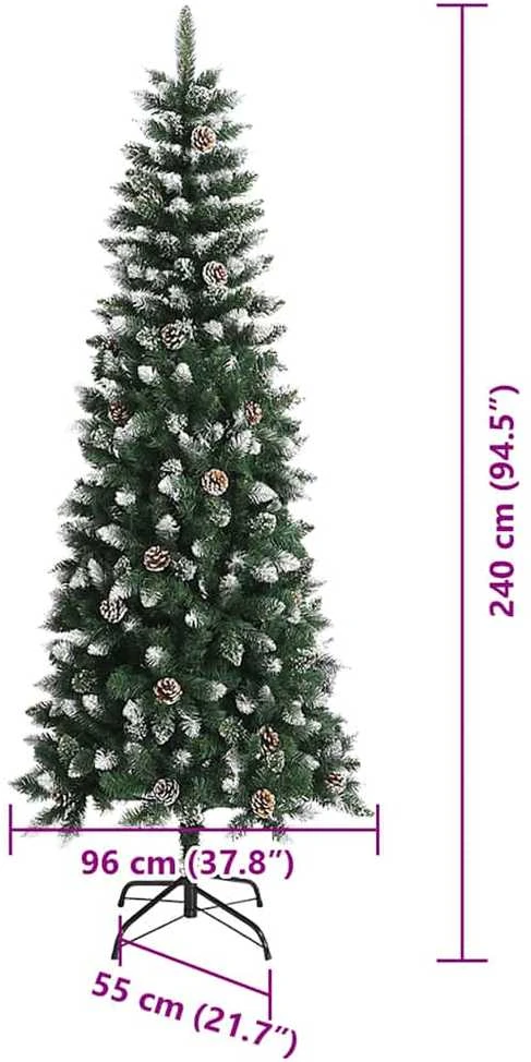 Dirbtinė Kalėdų eglutė Žalia 240 cm PVC, plastikas ir plienas