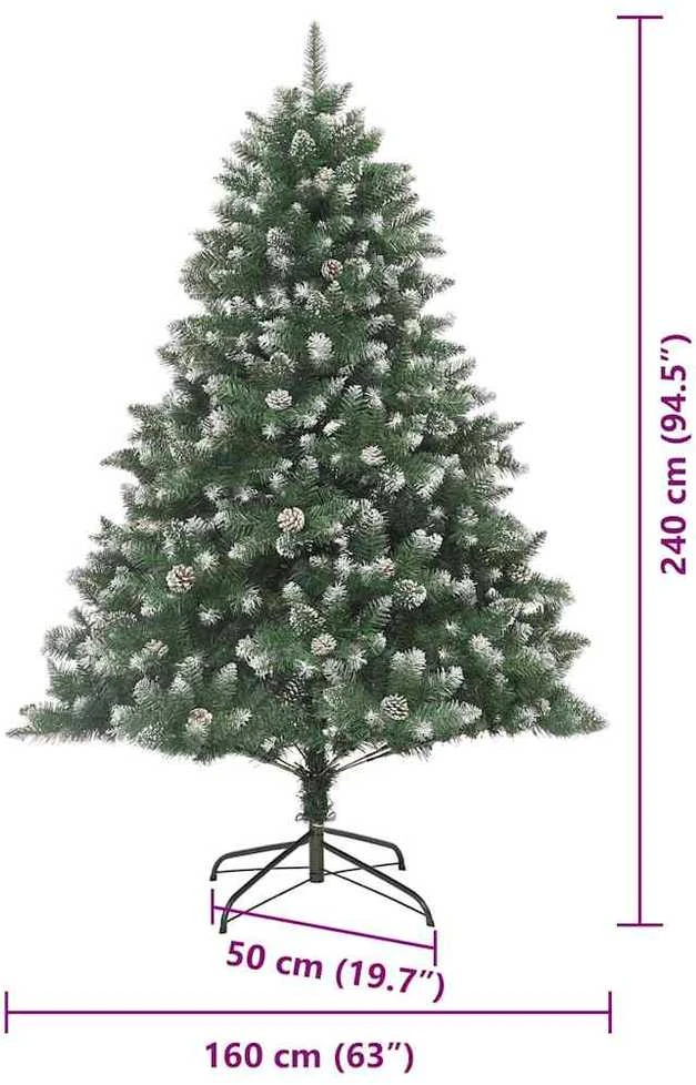 Dirbtinė Kalėdų eglutė Žalia 240 cm PVC, plastikas ir plienas