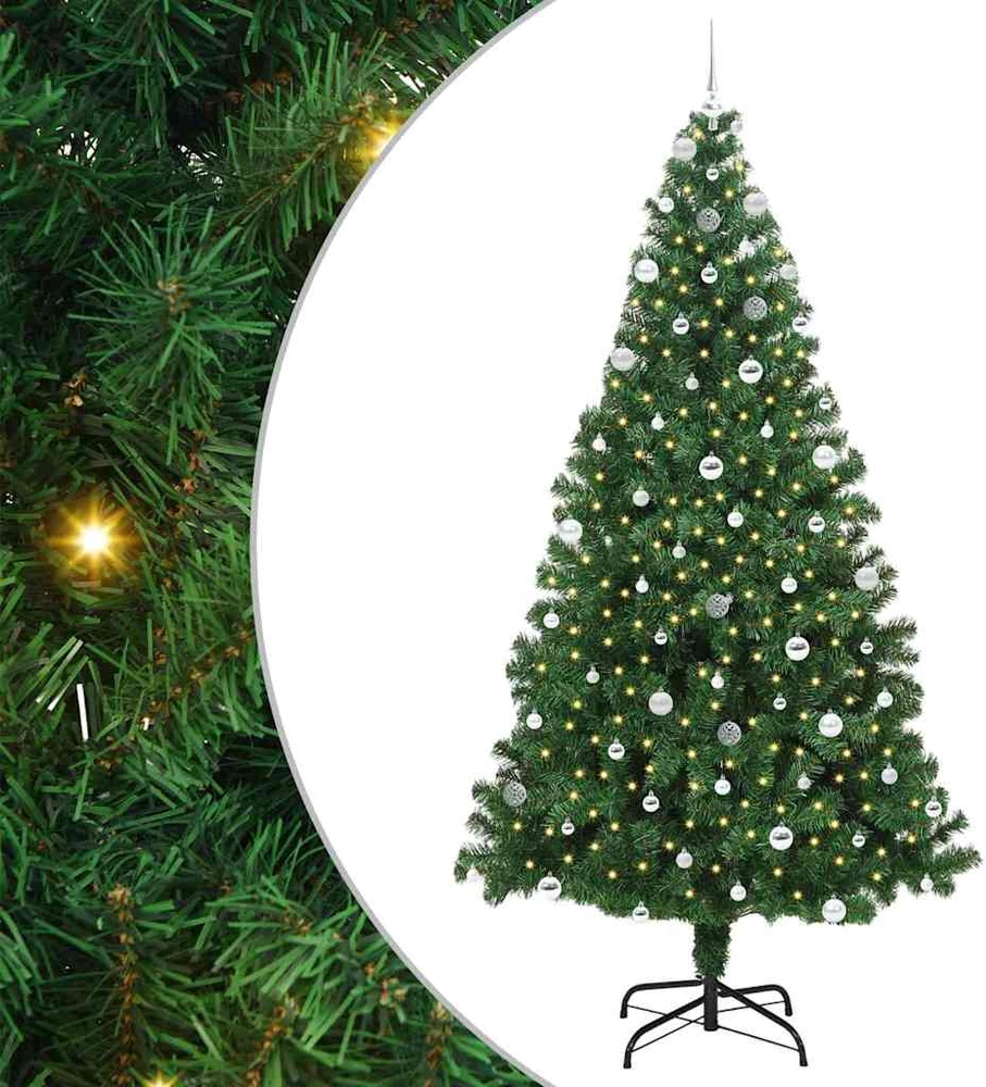 Kalėdų eglutė su LED lemputėmis 240 cm 300 LED Šilta balta