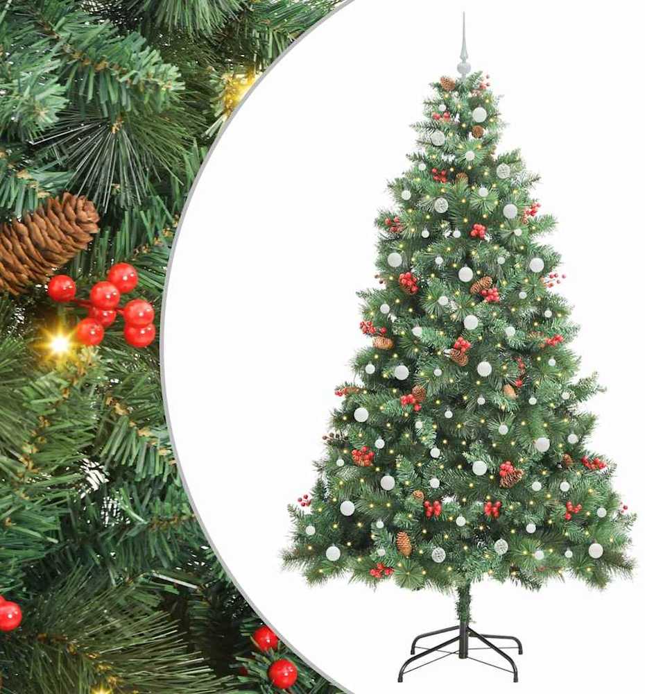 Dirbtinė Kalėdų eglutė 300 LED Šilta balta PVC ir metalas Žalia