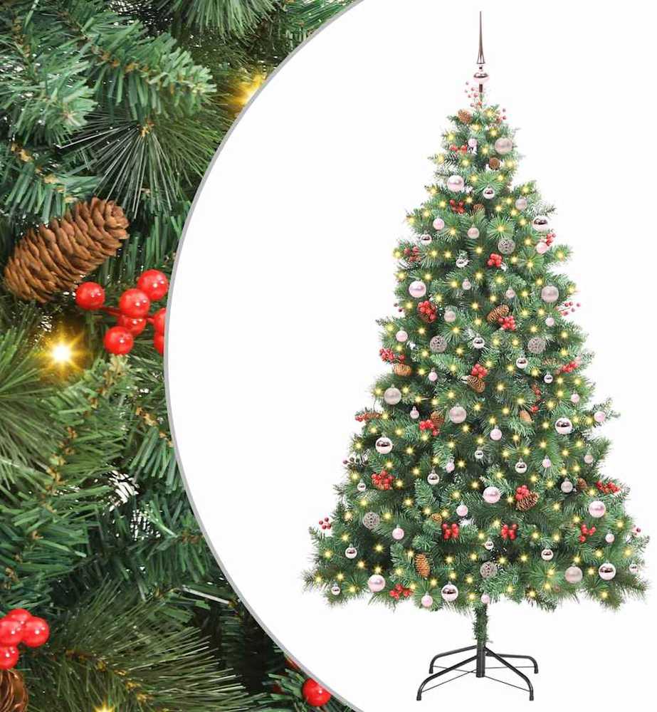 Dirbtinė Kalėdų eglutė 300 LED Šilta balta PVC ir metalas Žalia