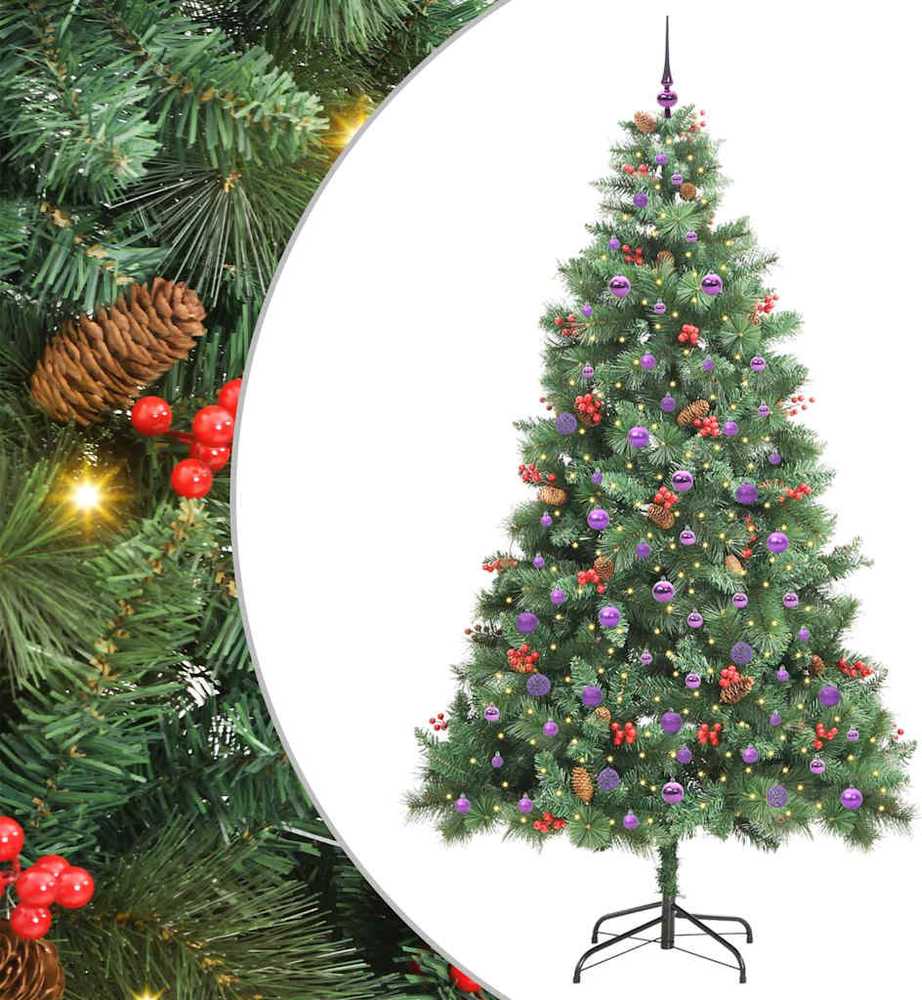 Dirbtinė Kalėdų eglutė 300 LED Šilta balta PVC ir metalas Žalia