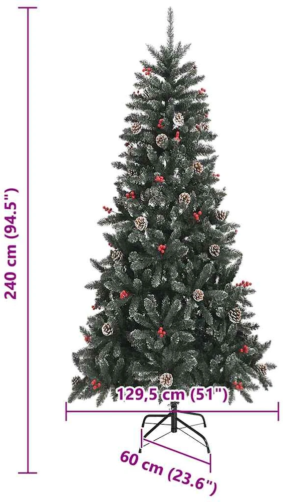 Dirbtinė Kalėdų eglutė Žalia 240 cm PVC, plastikas ir plienas