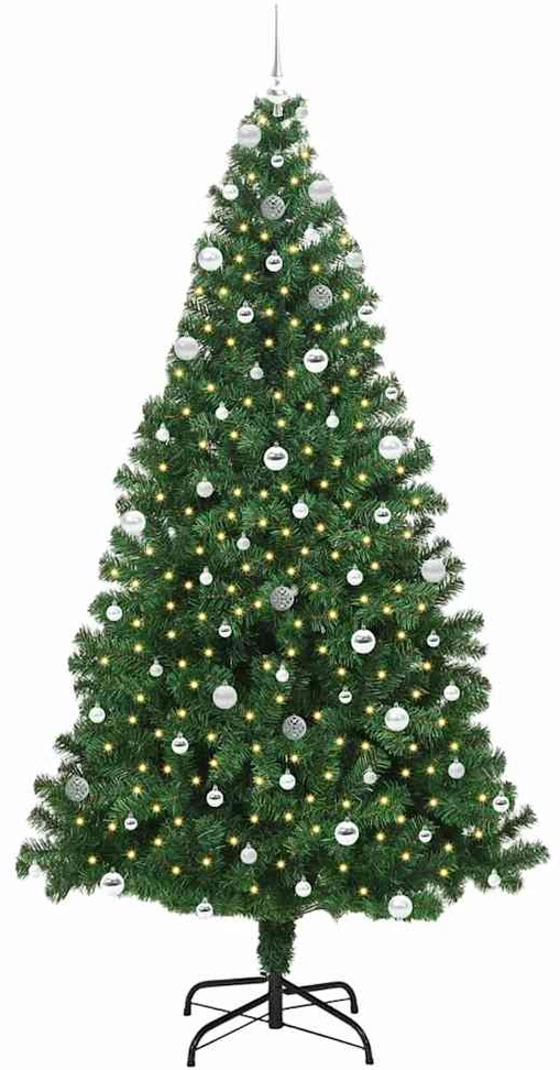 Kalėdų eglutė su LED lemputėmis 240 cm 300 LED Šilta balta