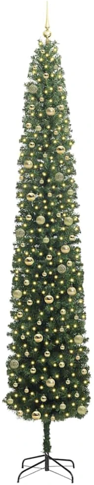 Dirbtinė Kalėdų eglutė su LED lemputėmis Žalia 300 cm