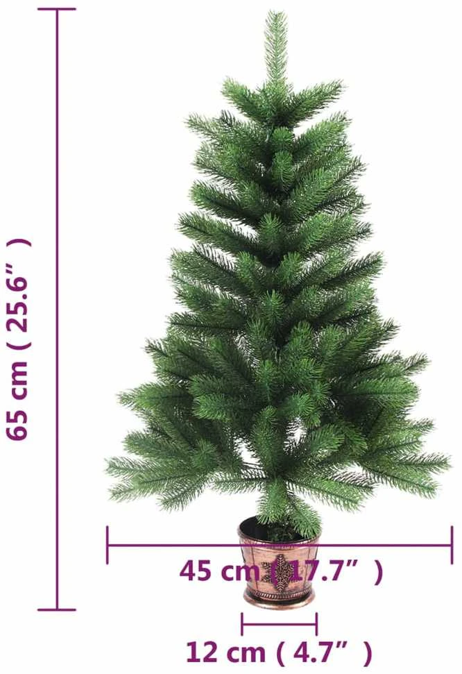Dirbtinė Kalėdų eglutė, žalia, 65cm, tikroviški spygliai