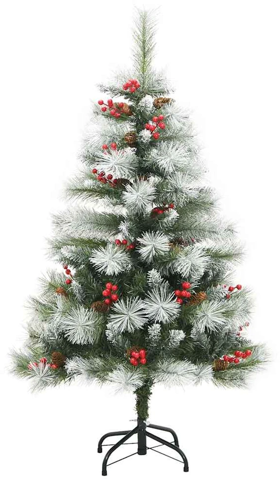 Dirbtinė Kalėdų eglutė Žalia ir balta 120 cm