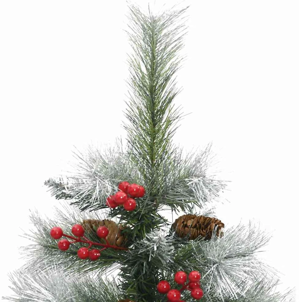 Dirbtinė Kalėdų eglutė Žalia ir balta 120 cm