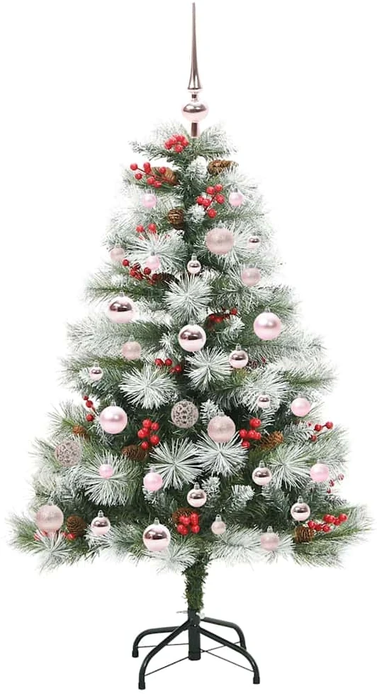 Dirbtinė Kalėdų eglutė Žalia ir balta 120 cm